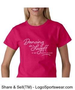 Ladies Hot Pink T-shirt Design Zoom